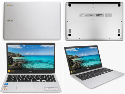 Acer Chromebook 315 15,6 Zoll FHD 1920x1080 Intel Celeron Chrome OS Silber