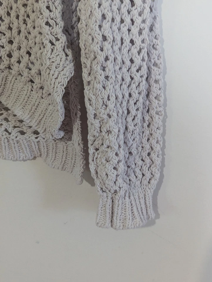 Nicole Miller Artelier Women Oversized Open Knit Beach Sweater Size S Fairy - Image 3 of 4