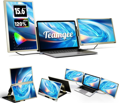 Teamgee 15.6'' Laptop Bildschirm Extender Für Alle Laptops, 120% Srgb FHD 1080P T