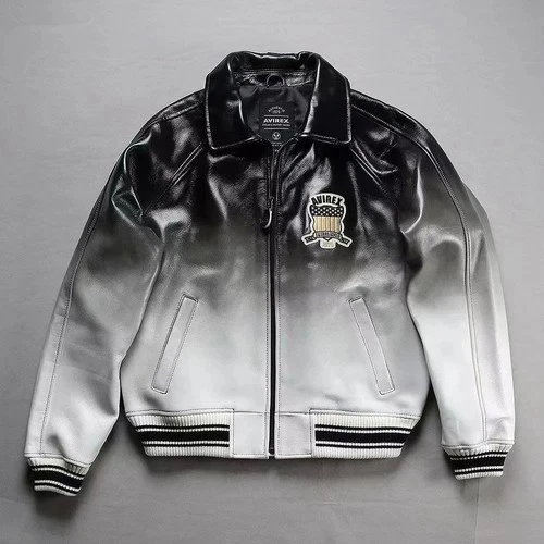 Men’s Real Leather Bomber Jacket – Avirex USA Inspired Vintage Style jacket 2026 - product listing photo