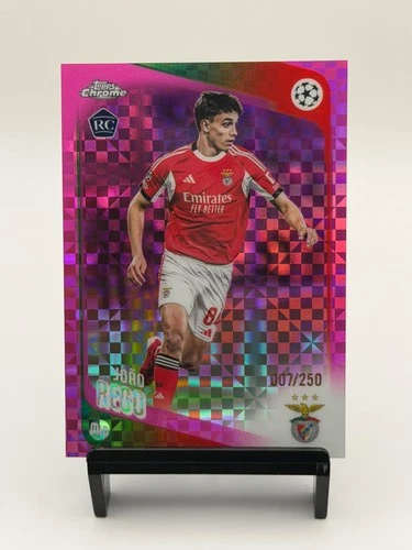2025 Topps Chrome UCC Chrome Joao Rego Benfica RC Pink Mojo 7/250 #168