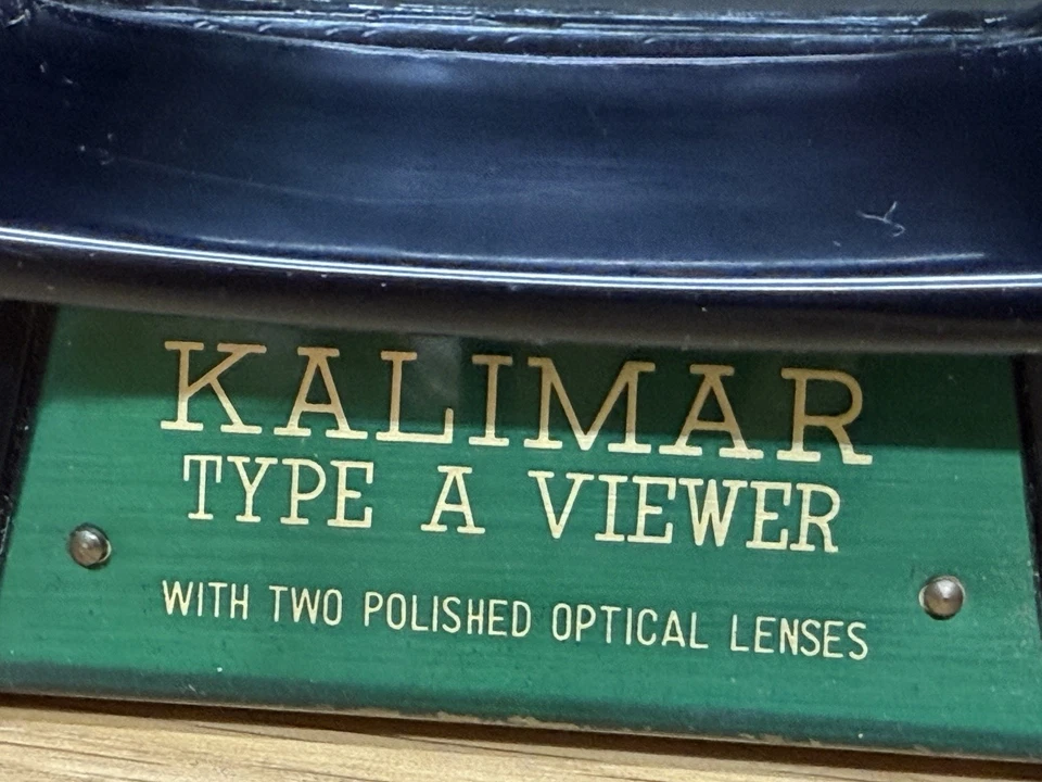 Visor de diapositivas Kalimar tipo A con dos lentes ópticas pulidas finas con manual Foto 3 de 4