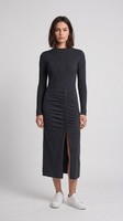 Sandro Kleid Grau Kaschmir Strick Lang Gr. 40 FR Damen SFPRO02583
