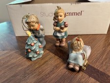 Pre-owned EUC Lot Of 3 Goebel Hummel 1999, 2000 Christmas Ornaments COA