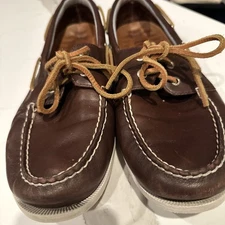 Sperry Shoes Mens 11 M Top Sider Authentic Original Two Eye Boat Brown Leather
