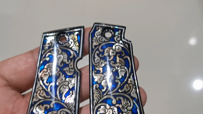 絵画 限定複製画 ゴルフ グレエムバクスター イギリス ウェントワース ボルボ GENUINE PEARL GRIPS FOR COLT MUSTANG POCKETLITE 380 BlUE ART