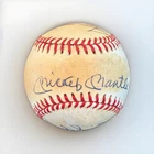 Mickey Mantle Willie Mays Duke Snider Signed OAL Baseball JSA Authenticated