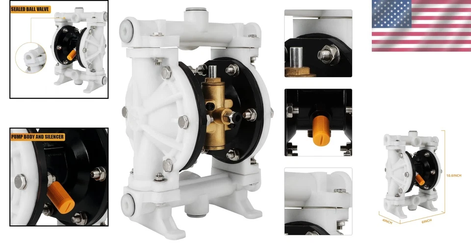 Compact Air Operated Diaphragm Pump - Chemical & Waste Oil Transfer Solution - Image 2 of 4