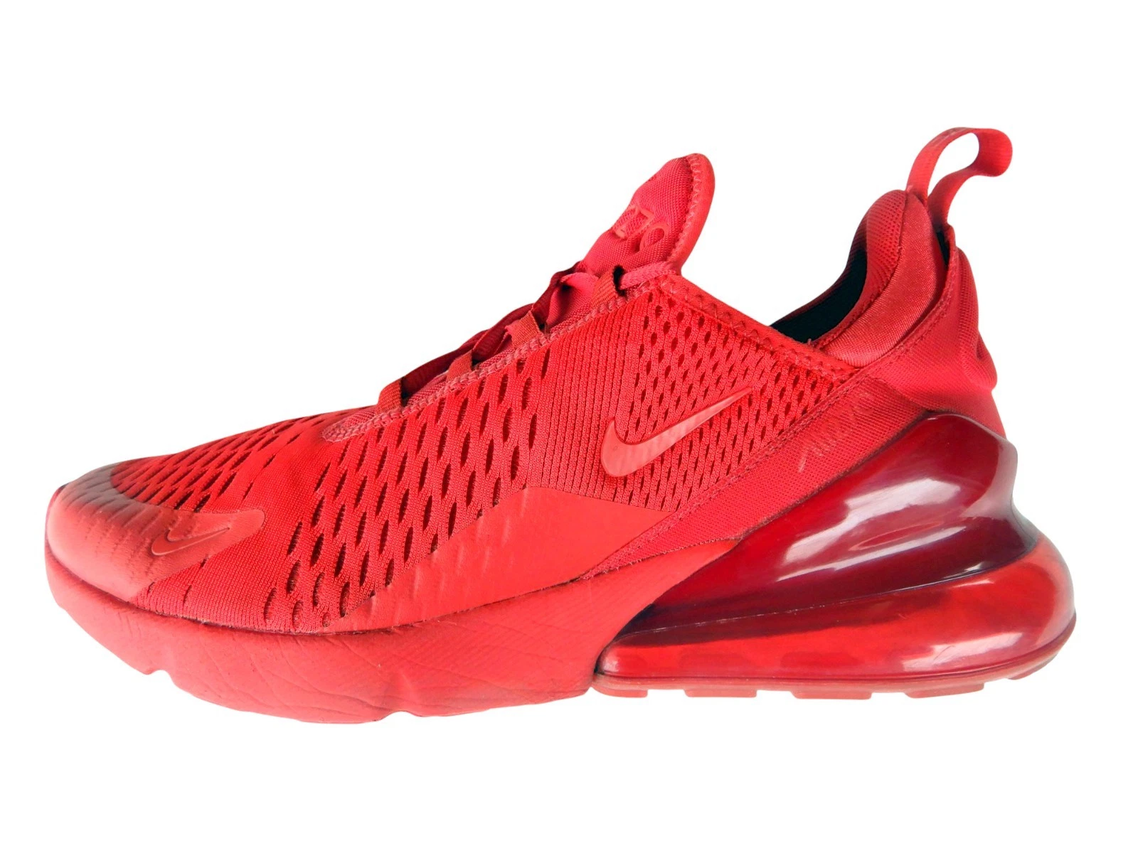 Nike Air Max 270 Men's Triple Red Comfort Sneakers Shoes - Size US 10 UK 9 EU 44