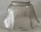 Floral Victorian Clear Etched Glass Lamp Shade With 4” Fitter