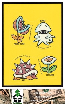 1989 Topps Nintendo #26 Piranha / Blooper / Spiny Fire Flower Super Mario Bros