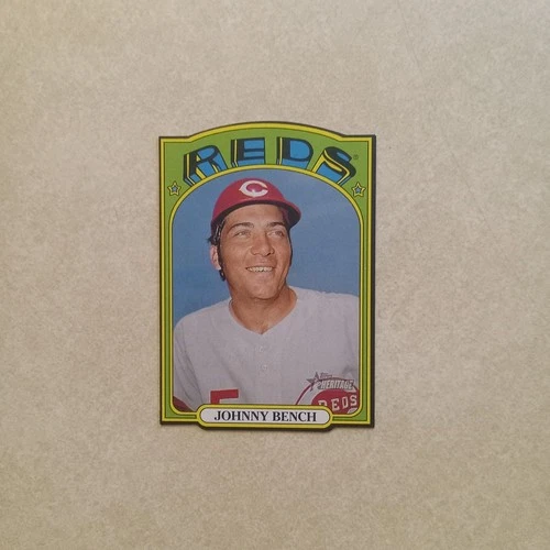 2021 Heritage Johnny Bench Mini Die Cut SSP 72DC-8 Reds Rare Exclusive SP! Clean