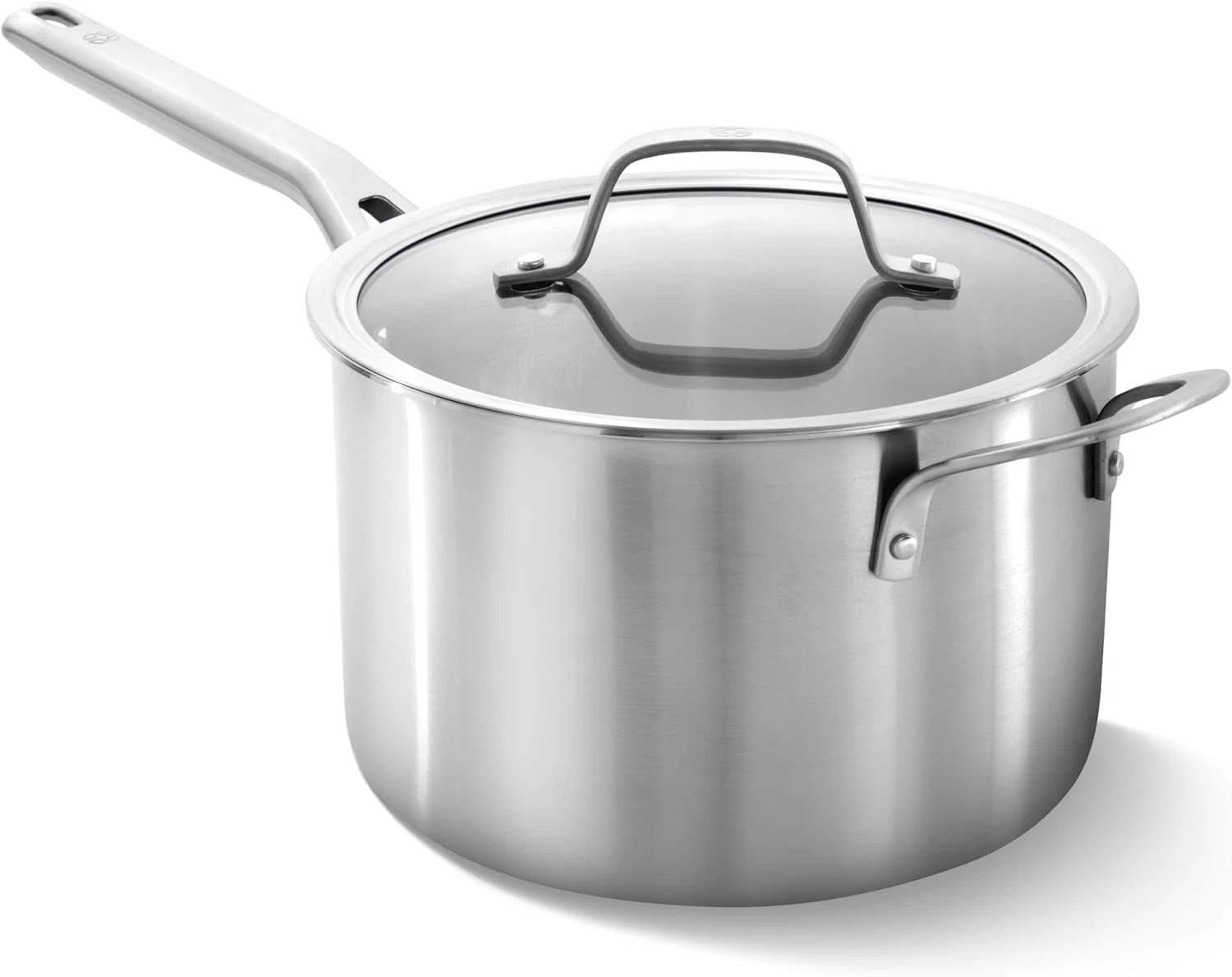 Calphalon Brushed 3-Ply Stainless Steel Cookware Set W/Turbo Heat Tech 4.5Qt Sau