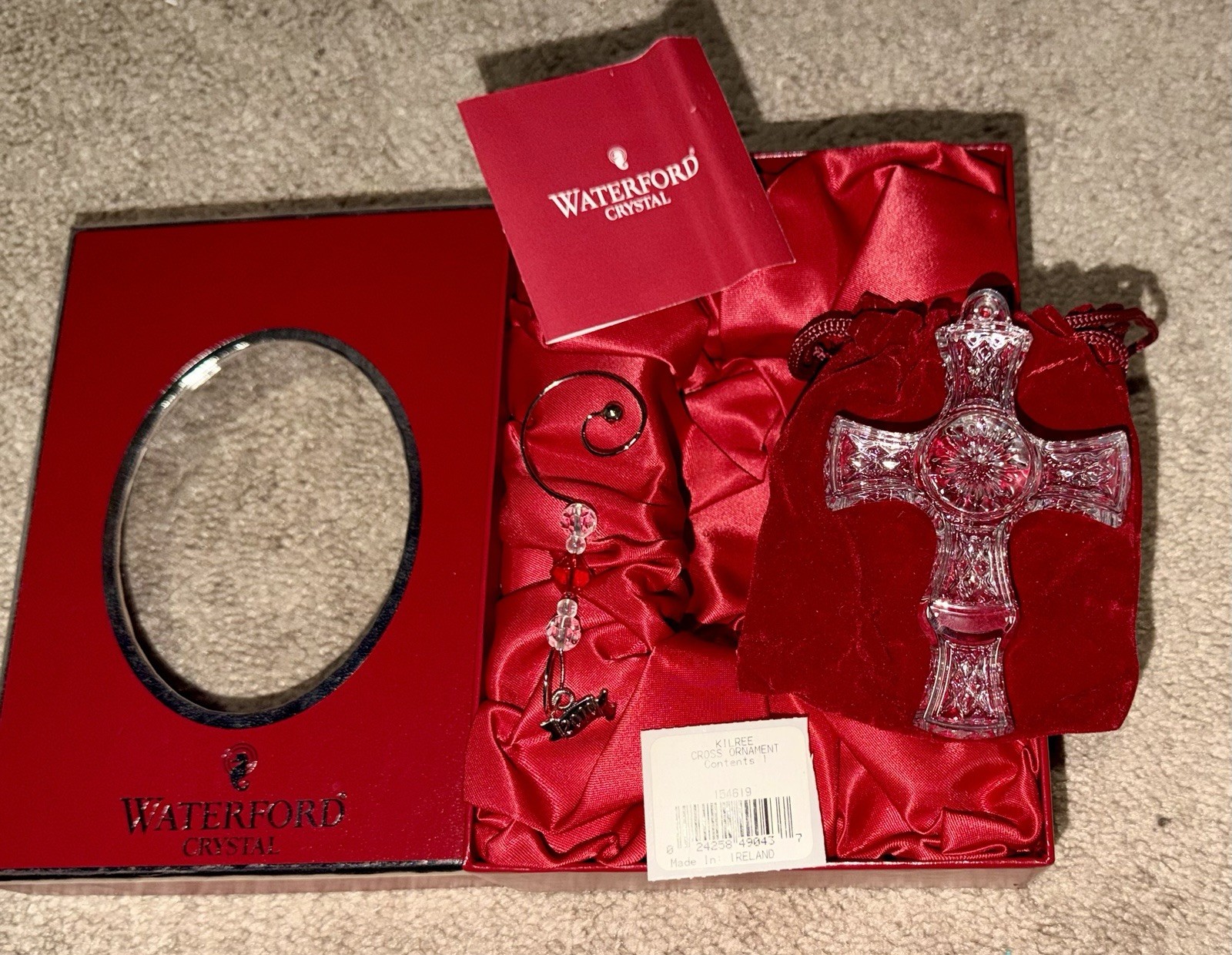 Waterford Crystal KILREE 2010 Cross Ornament #154619 NEW !