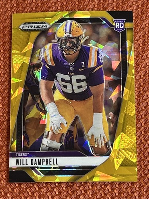 #ad #ad 2025 Panini Prizm Draft Picks Will Campbell #54 Gold Ice Prizm RC $3.99