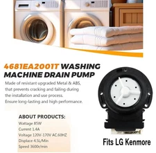 Washer Drain Pump Motor Fits LG Kenmore 4681EA2001T AP5328388 2003273 PS3579318