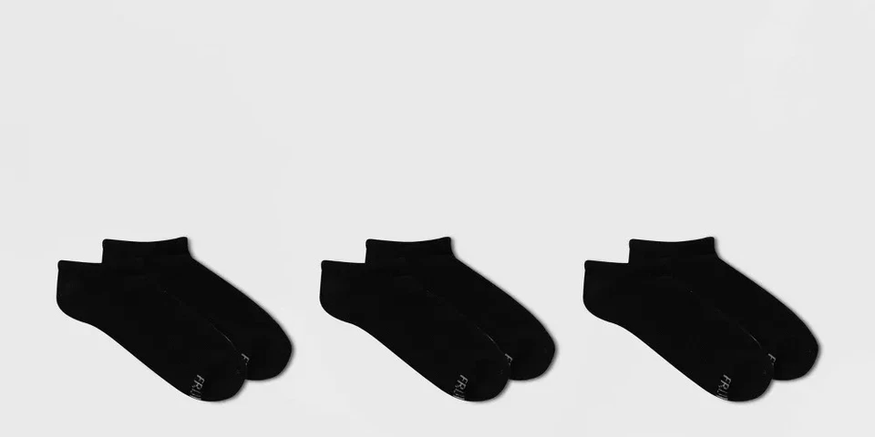 Meias esportivas femininas Fruit of the Loom acolchoadas 5 peças não mostradas - Preto 4-10 - Imagem 2 de 4