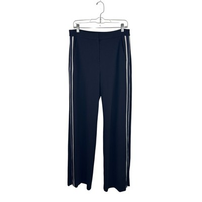 Boden Wide Leg Side-Stripe Ponte Trouser 10L Black 