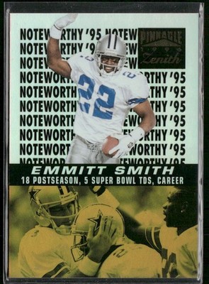 1996 Zenith Emmitt Smith Noteworthy '95 #16 Dallas Cowboys
