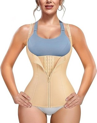 Damen Taillentrainer Korsett Gewichtsverlust Body Shaper Bauchkontrolle Sauna Weste UK