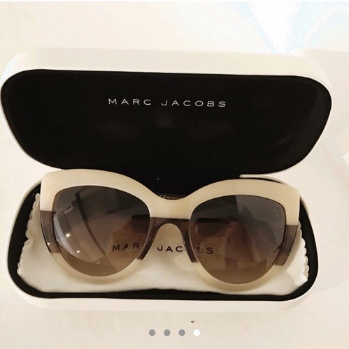MARC JACOBS OCCHIALI DA SOLE DONNA COLOR AVORIO E MARRONE NUOVI CAT'S EYE |  eBay