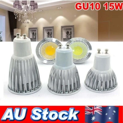 4X GU10 9W/15W Downlight Bulb COB LED Spotlight Globe Lamp Light Warm Cool White - image 1 of 4