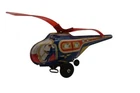 Vtg J Chein Toy Town Airways Friction Tin Litho Helicopter  Circa 60's Dark Blue