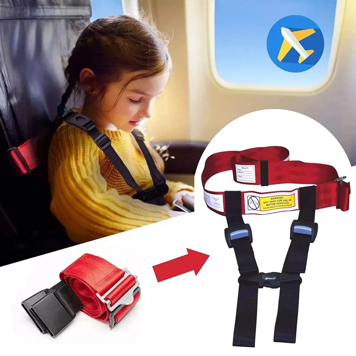 Improved! Child Airplane Safety Travel Harness: Toddler Travel