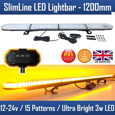 1200 mm 1,2 m 48 Zoll Van LKW LED Bernstein Lichtleiste Leuchtfeuer Gefahr Erholung Lichtleiste