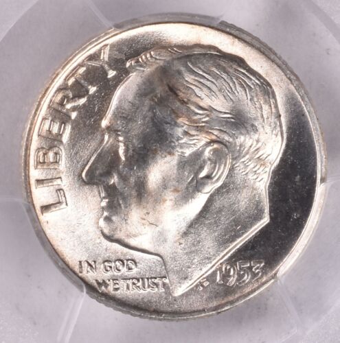 1953-D Roosevelt Silver Dime - PCGS MS65 FB