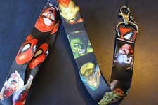 New AVENGERS ASSEMBLE Lanyard Neck Strap Keychain ID Badge Holder Marvel Comics