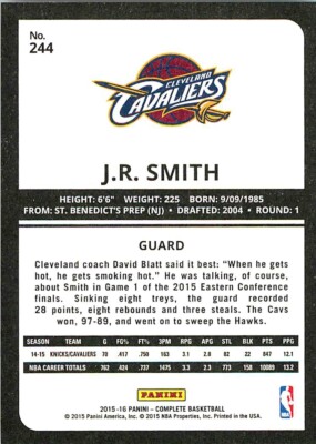 2015-16 Panini Complete #244 Smith CAVALIERS