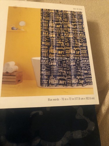 Room Essentials Shower Curtain Reva Material Standard Top 70/72” New - Picture 2 of 5