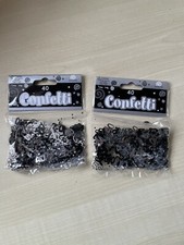 2 x packs of Black & Silver 40th Birthday Confetti