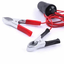 12V Car Boat Cigar Cigarette Adapter Lighter Socket Power Battery Plug 2 Clips