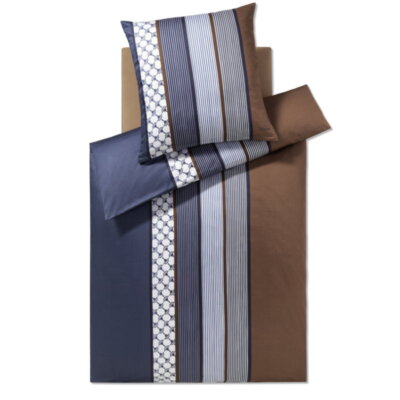 JOOP! Bettwäsche Cornflower Stripes 4069, Farbe Deep Ocean 28, 155x200cm