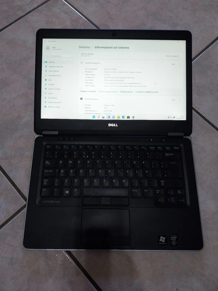 Dell Latitude E7440 I7 8 Gb Memoria Ssd 256 Msata E Hdd 500 Gb Windows 11 - Immagine 4 di 4