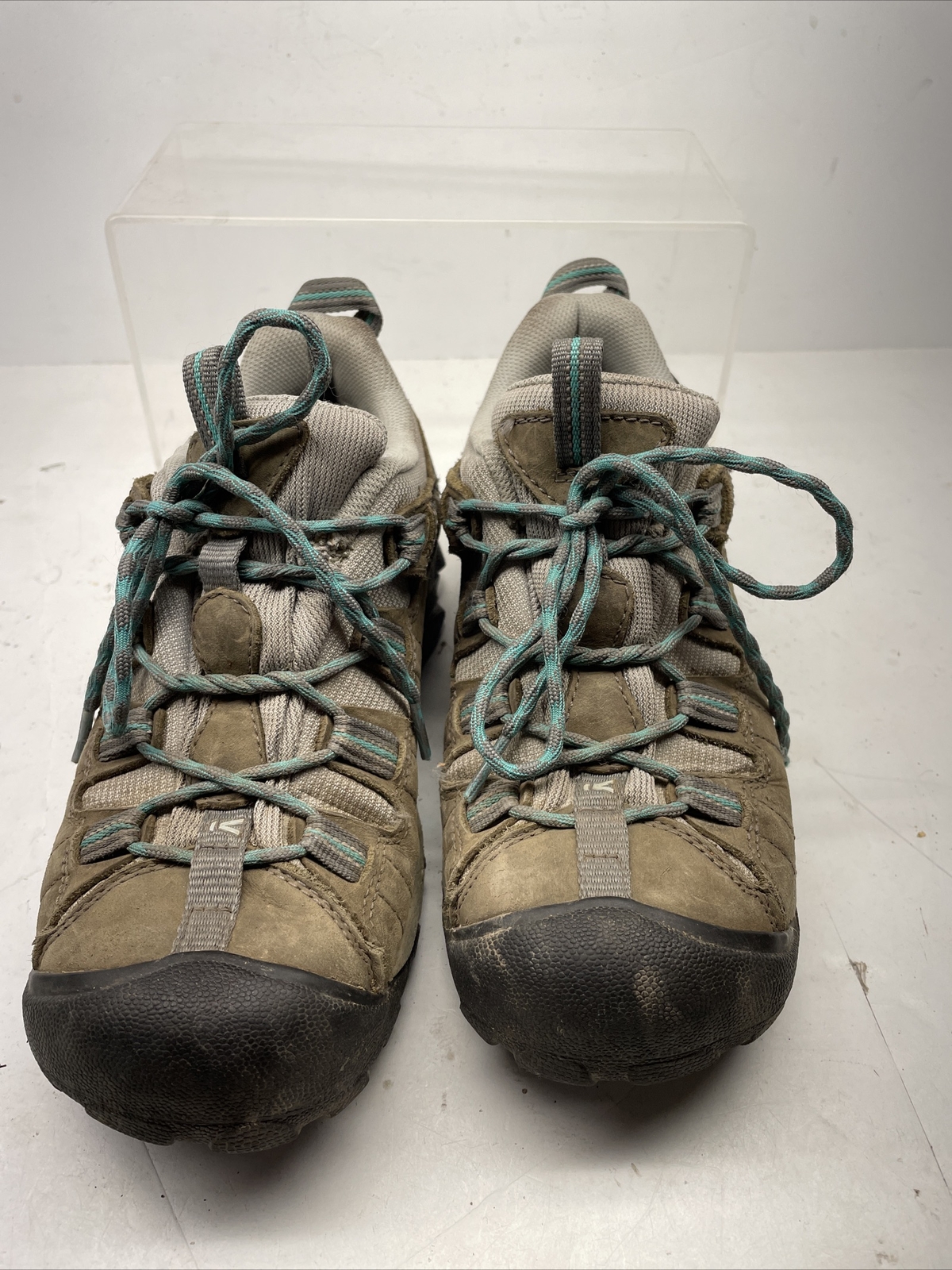 Scarpe da trekking impermeabili Keen Targhee II pelle grigio verde donna taglia 7 5