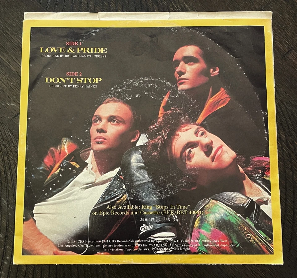 KING Love & Pride EP 7" 1984 Depeche Mode Cure Culture Club New Order Duran OMD - Image 2 of 4