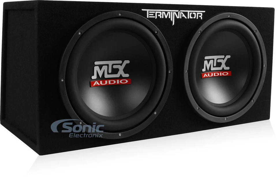 MTX TNE212D 12-Inch 400-Watt RMS Car Audio Dual Loaded Subwoofer Box Enclosure - Image 2 of 4