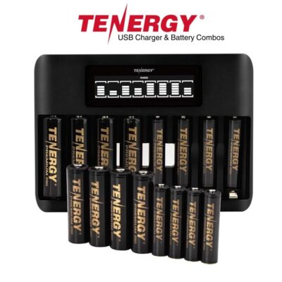 Tenergy TN480U TN474U USB Charger with AA AAA NiMH Rechargeable Battery