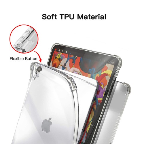 For Apple iPad Pro 11 12.9 iPad Air 13 Clear Soft Case Bumper Shockproof Cover - Picture 4 of 14