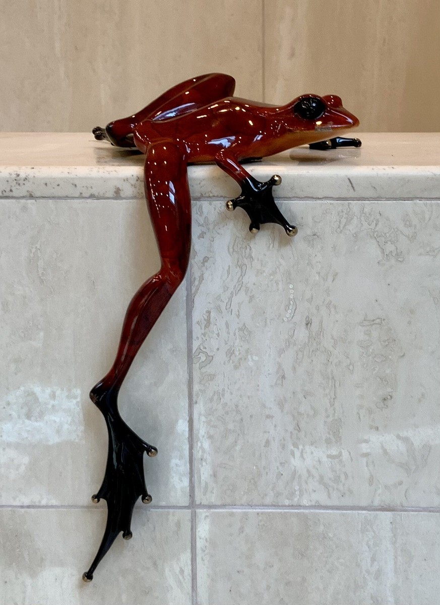 Frogman Tim Cotterill Vintage Hung Over Frog Bronze