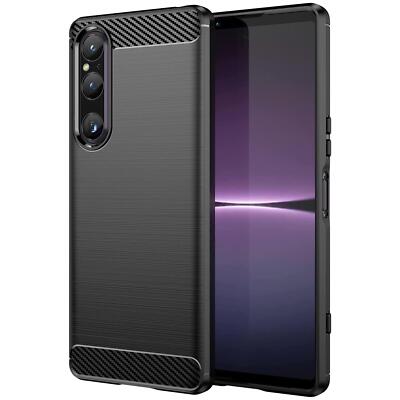 Schutzhülle für Sony Xperia 1 V Handy Hülle Tasche Slim Cover Case Schwarz
