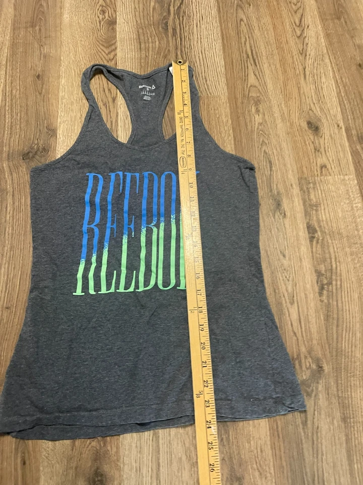 Camiseta sin mangas Reebok, para mujer talla pequeña, gris, sin mangas Foto 4 de 4