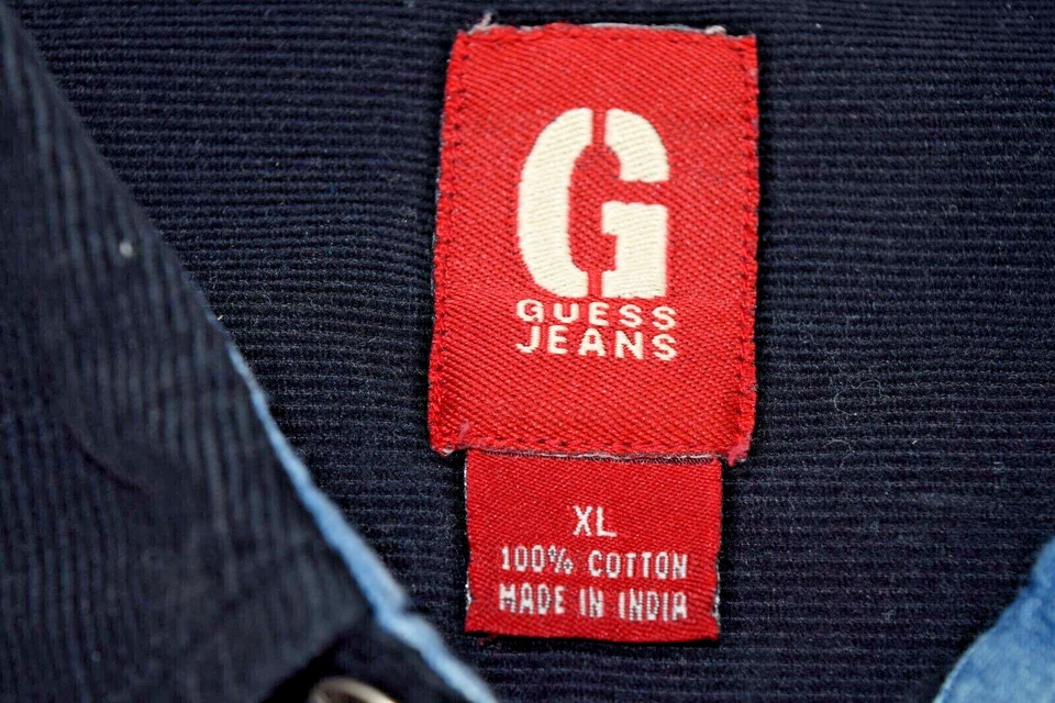 Camisa Vintage Guess American Tradition Talla L/XL 90s Suave Negra Pana LS Foto 4 de 4