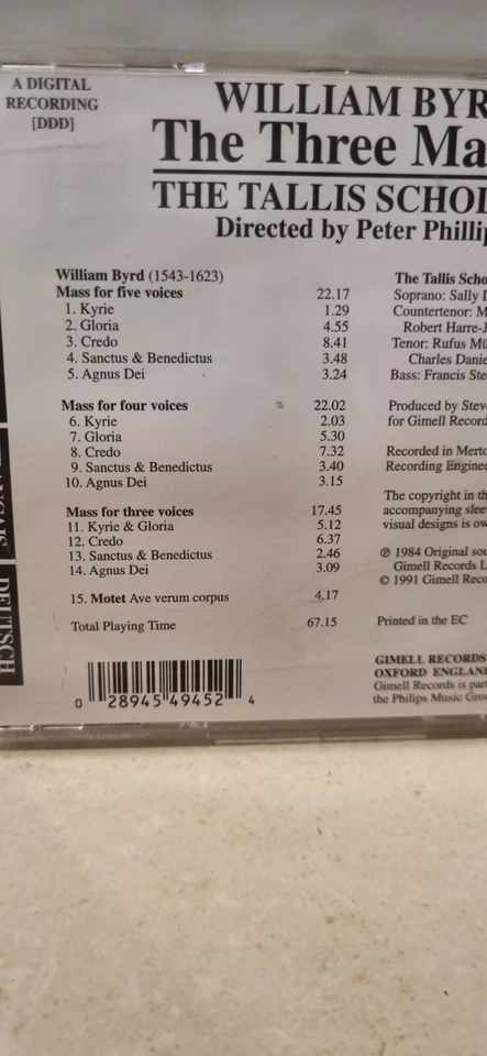 William Byrd : Byrd: The Three Masses CD - Image 3 of 4