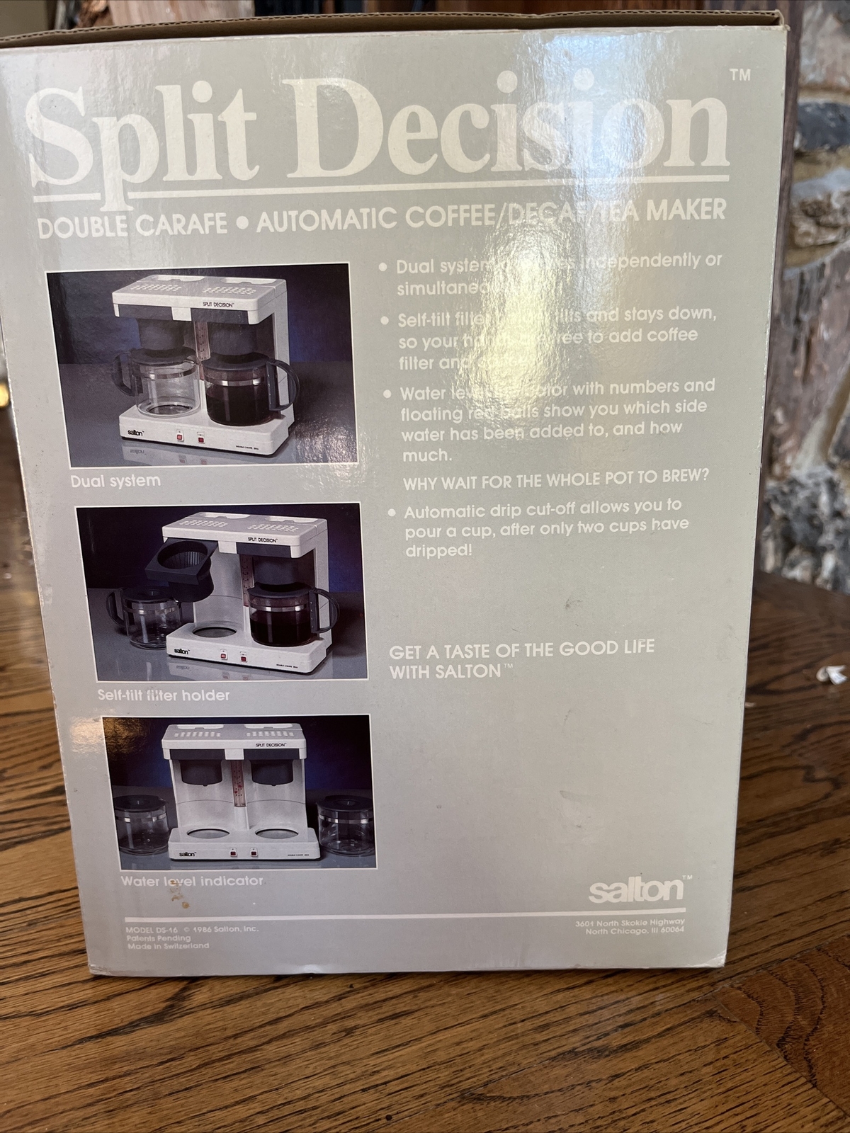 Vintage 1986 Salton Split Decision Double Carafe Coffee Maker Made