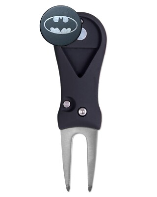 Batman DC Comics Golf Ball Marker + Switchblade Divot Tool Novelty Laser