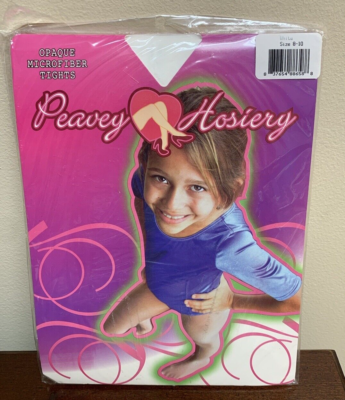Girls Dance Ballet Tights Opaque Peavy Hosiery White Children's